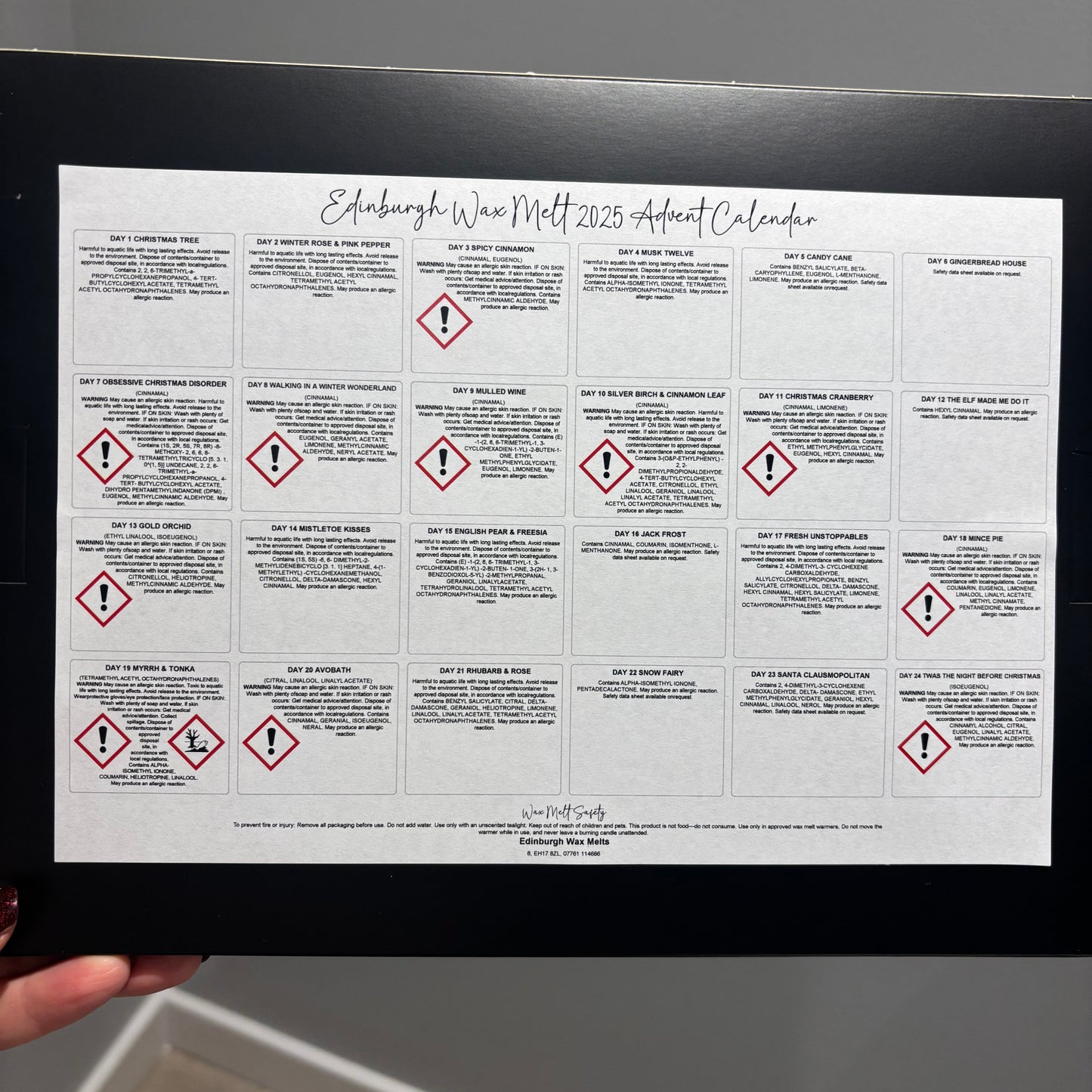 Christmas Wax Melt Advent Calendar